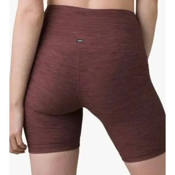 Prana Kimble Bike Shorts High Waisted NWT Heather Red Medium - Picture 4 of 5
